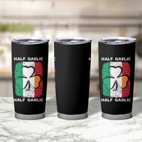 Irish Italian Pride Tumbler Cup Half Gaelic Half Garlic Shamrock Ireland Italy Flag