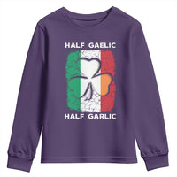 Irish Italian Pride Youth Sweatshirt Half Gaelic Half Garlic Shamrock Ireland Italy Flag