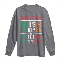 Funny Irish Temper Italian Attitude Long Sleeve Shirt