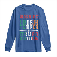 Funny Irish Temper Italian Attitude Long Sleeve Shirt