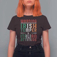 Funny Irish Temper Italian Attitude T Shirt For Women