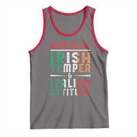Funny Irish Temper Italian Attitude Tank Top