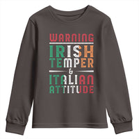 Funny Irish Temper Italian Attitude Youth Sweatshirt