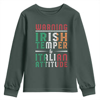 Funny Irish Temper Italian Attitude Youth Sweatshirt
