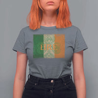 Eire Irish Pride T Shirt For Women Celtic Shamrock Ireland Flag