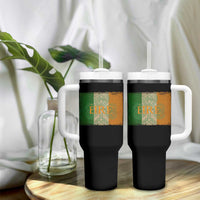 Eire Irish Pride Tumbler With Handle Celtic Shamrock Ireland Flag