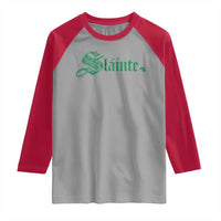 Irish Raglan Shirt Slainte Cheers Good Health Ireland