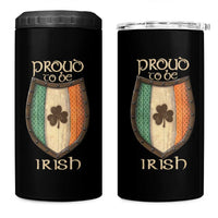 Proud To Be Irish 4 in 1 Can Cooler Tumbler Celtic Shamrock Ireland Flag