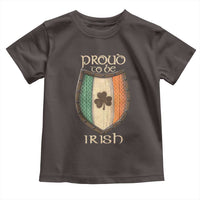 Proud To Be Irish Toddler T Shirt Celtic Shamrock Ireland Flag