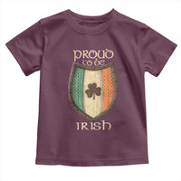 Proud To Be Irish Toddler T Shirt Celtic Shamrock Ireland Flag