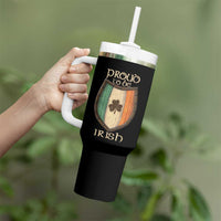 Proud To Be Irish Tumbler With Handle Celtic Shamrock Ireland Flag