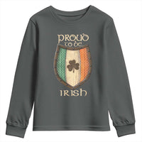 Proud To Be Irish Youth Sweatshirt Celtic Shamrock Ireland Flag