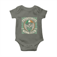 Irish Pride Baby Onesie Irish Hooligan Ireland Flag Skull