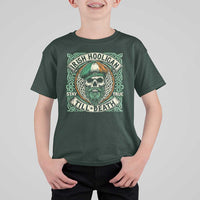 Irish Pride T Shirt For Kid Irish Hooligan Ireland Flag Skull