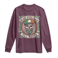 Irish Pride Long Sleeve Shirt Irish Hooligan Ireland Flag Skull