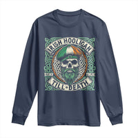 Irish Pride Long Sleeve Shirt Irish Hooligan Ireland Flag Skull