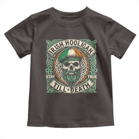 Irish Pride Toddler T Shirt Irish Hooligan Ireland Flag Skull
