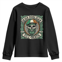 Irish Pride Youth Sweatshirt Irish Hooligan Ireland Flag Skull