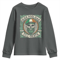 Irish Pride Youth Sweatshirt Irish Hooligan Ireland Flag Skull