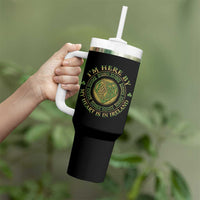 Irish Pride Tumbler With Handle I May Be Here But My Heart Is In Ireland