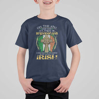 Irish Pride T Shirt For Kid God Said Let There Be Shenanigans And Malarkey In The World So He Created The Irish