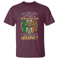 Irish Pride T Shirt God Said Let There Be Shenanigans And Malarkey In The World So He Created The Irish