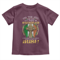 Irish Pride Toddler T Shirt God Said Let There Be Shenanigans And Malarkey In The World So He Created The Irish