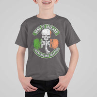Irish Pride T Shirt For Kid Sons Of Ireland Shenanigans Chapter Skull Shamrock