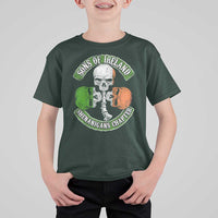 Irish Pride T Shirt For Kid Sons Of Ireland Shenanigans Chapter Skull Shamrock