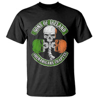 Irish Pride T Shirt Sons Of Ireland Shenanigans Chapter Skull Shamrock