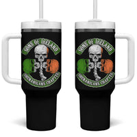 Irish Pride Tumbler With Handle Sons Of Ireland Shenanigans Chapter Skull Shamrock