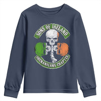 Irish Pride Youth Sweatshirt Sons Of Ireland Shenanigans Chapter Skull Shamrock