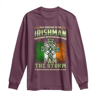 Irish Pride Long Sleeve Shirt Irish Warrior I Am The Storm The Irishman Whispers Back