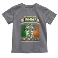 Irish Pride Toddler T Shirt Irish Warrior I Am The Storm The Irishman Whispers Back