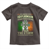 Irish Pride Toddler T Shirt Irish Warrior I Am The Storm The Irishman Whispers Back
