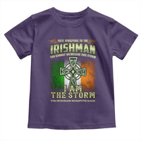 Irish Pride Toddler T Shirt Irish Warrior I Am The Storm The Irishman Whispers Back