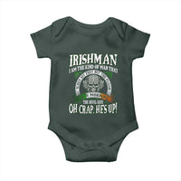 Funny Irishman Baby Onesie When My Feet Hit The Floor Each Morning The Devil Says Oh Crap He's Up