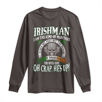 Funny Irishman Long Sleeve Shirt When My Feet Hit The Floor Each Morning The Devil Says Oh Crap He's Up