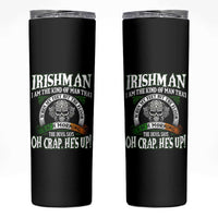 Funny Irishman Skinny Tumbler When My Feet Hit The Floor Each Morning The Devil Says Oh Crap He's Up