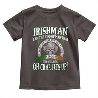 Funny Irishman Toddler T Shirt When My Feet Hit The Floor Each Morning The Devil Says Oh Crap He's Up