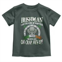 Funny Irishman Toddler T Shirt When My Feet Hit The Floor Each Morning The Devil Says Oh Crap He's Up