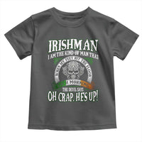 Funny Irishman Toddler T Shirt When My Feet Hit The Floor Each Morning The Devil Says Oh Crap He's Up