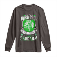 Funny Irish Girl Long Sleeve Shirt I Speak Fluent Sarcasm
