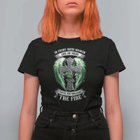Irish Women T Shirt For Women In Every Irish Woman Lies An Angel Until You Unleash The Fire