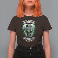 Irish Women T Shirt For Women In Every Irish Woman Lies An Angel Until You Unleash The Fire