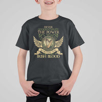 Never Underestimate The Power Of Irish Women T Shirt For Kid