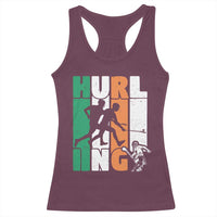 Irish Hurling Hurler Racerback Tank Top