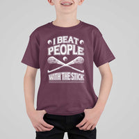 Funny Irish Hurling T Shirt For Kid I Beat People With a Stick