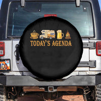 Camping Lover Spare Tire Cover Today's Agenda Road Trip RV Motorhome Campfire