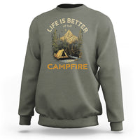 Camping Lover Sweatshirt Life Is Better At The Campfire - Wonder Print Shop